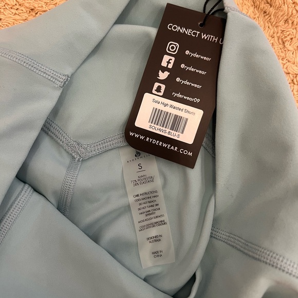 Ryderwear light teal biker shorts - Picture 3 of 3